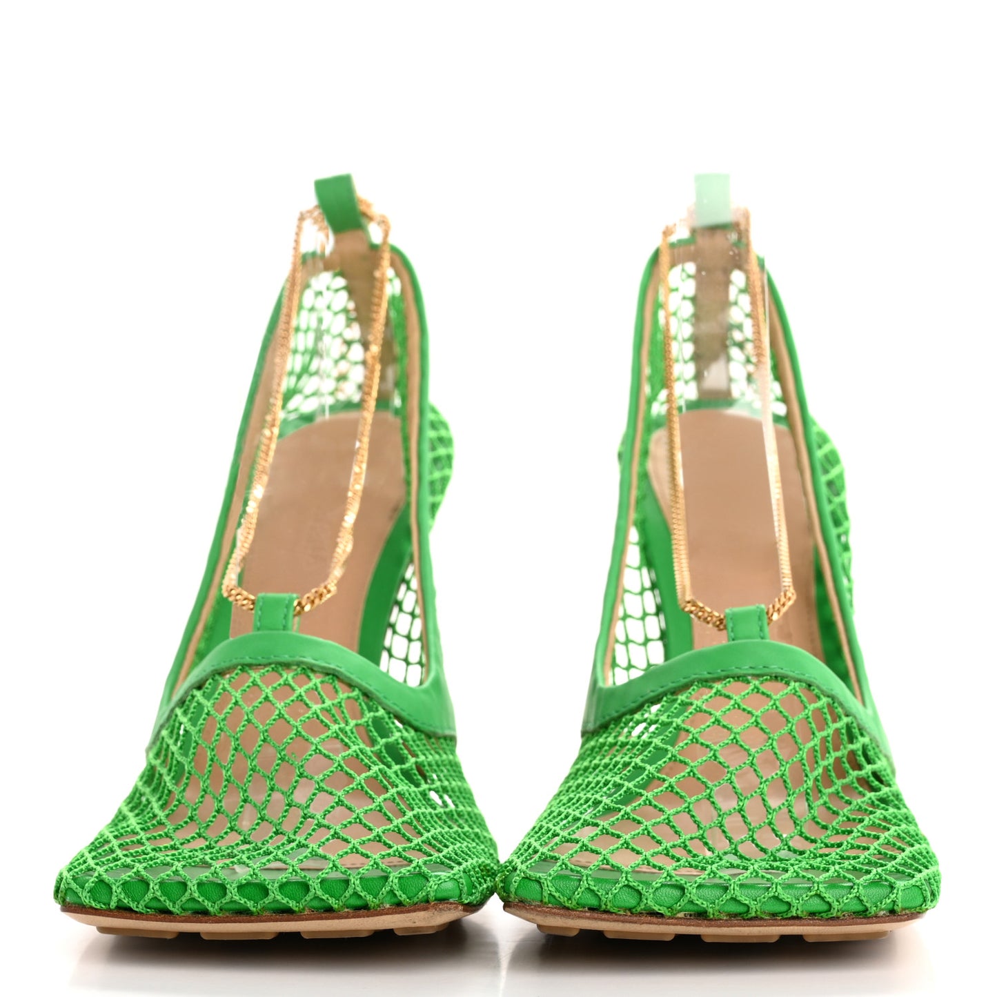 Mesh Nappa Stretch Ankle Tie 90mm Sandals 39 Grass