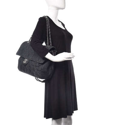 Chanel Denim Quilted Stretch Spirit Messenger Bag Dark Blue 2 of 11