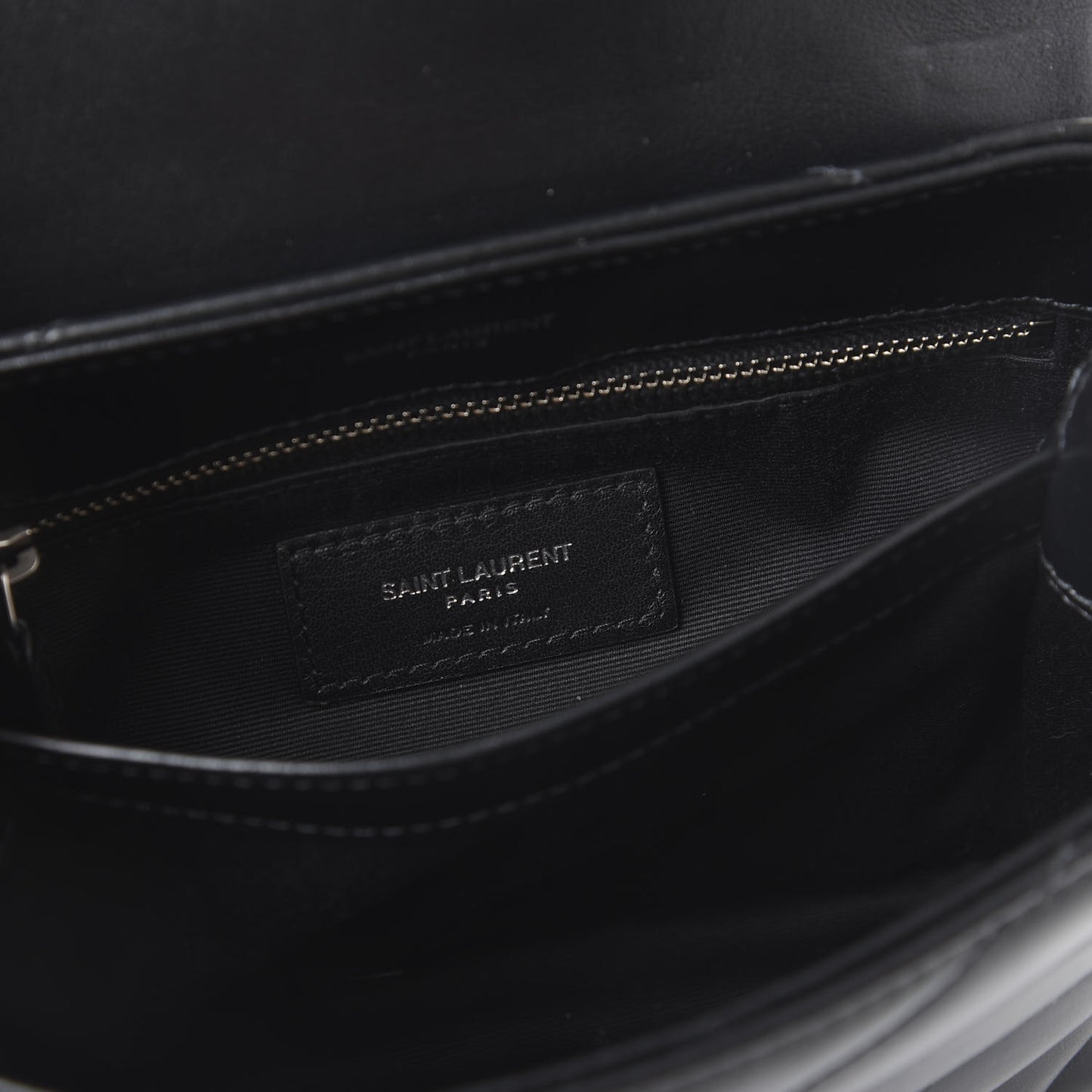Calfskin Y Quilted Monogram Toy Loulou Crossbody Bag Black