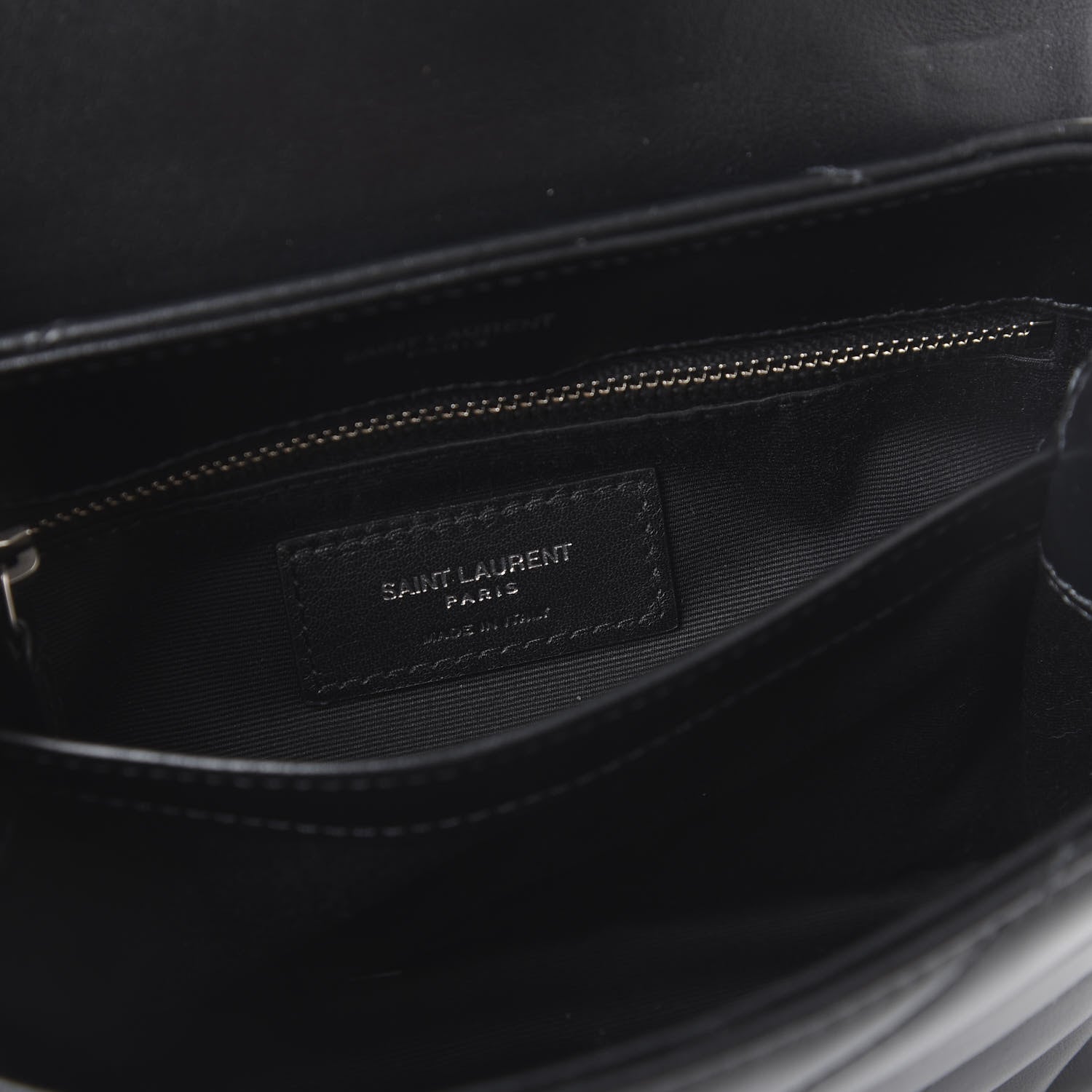 Saint Laurent Calfskin Y Quilted Monogram Toy Loulou Crossbody Bag Black 7 of 9