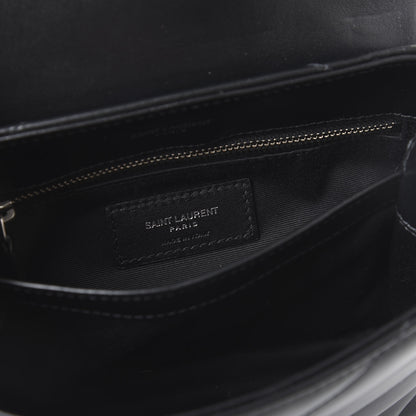 Saint Laurent Calfskin Y Quilted Monogram Toy Loulou Crossbody Bag Black 7 of 9