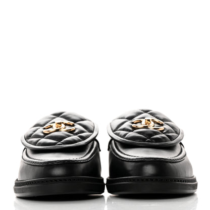 Chanel Lambskin Quilted CC Turnlock Loafers 41 Black 2 of 11