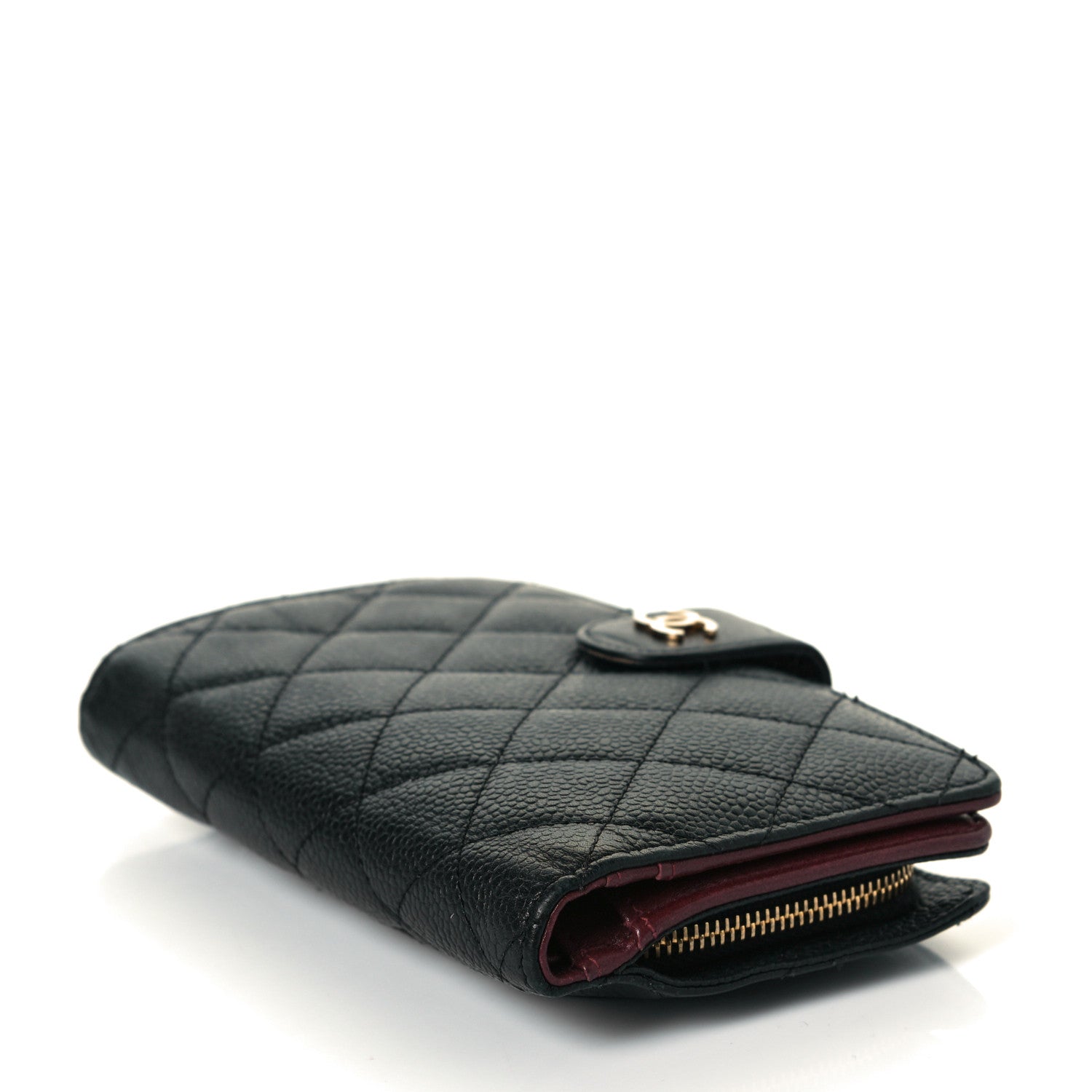 Chanel Caviar Quilted Zipped Pocket Wallet Black 4 of 9