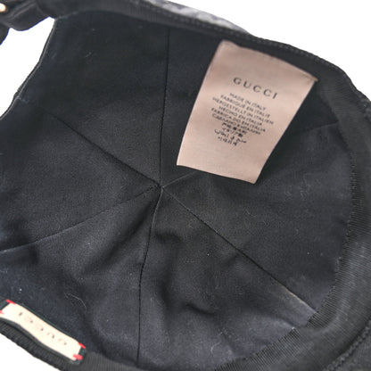 Gucci Monogram Textured Dollar Calfskin Zeno Baseball Hat S Black 7 of 11