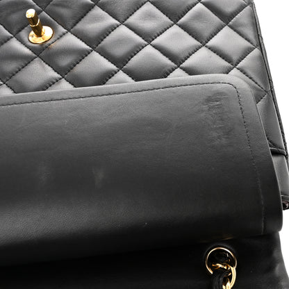 Chanel Lambskin Quilted Maxi Double Flap Black 12 of 14