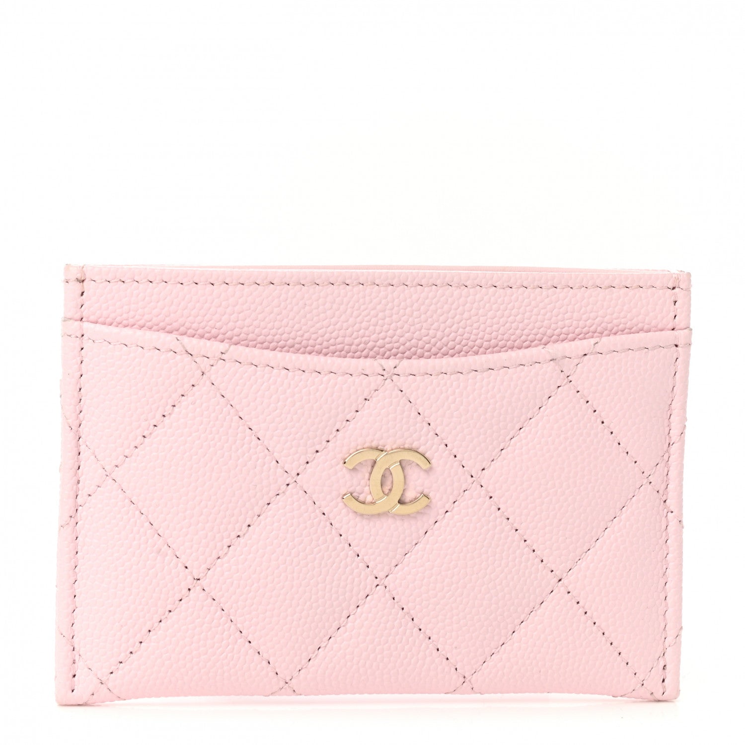 Chanel Caviar Quilted Card Holder Light Pink 1 of 10