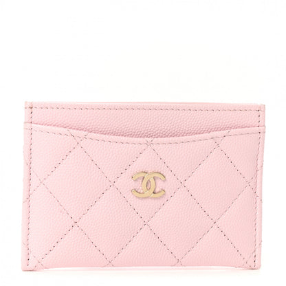 Chanel Caviar Quilted Card Holder Light Pink 1 of 10