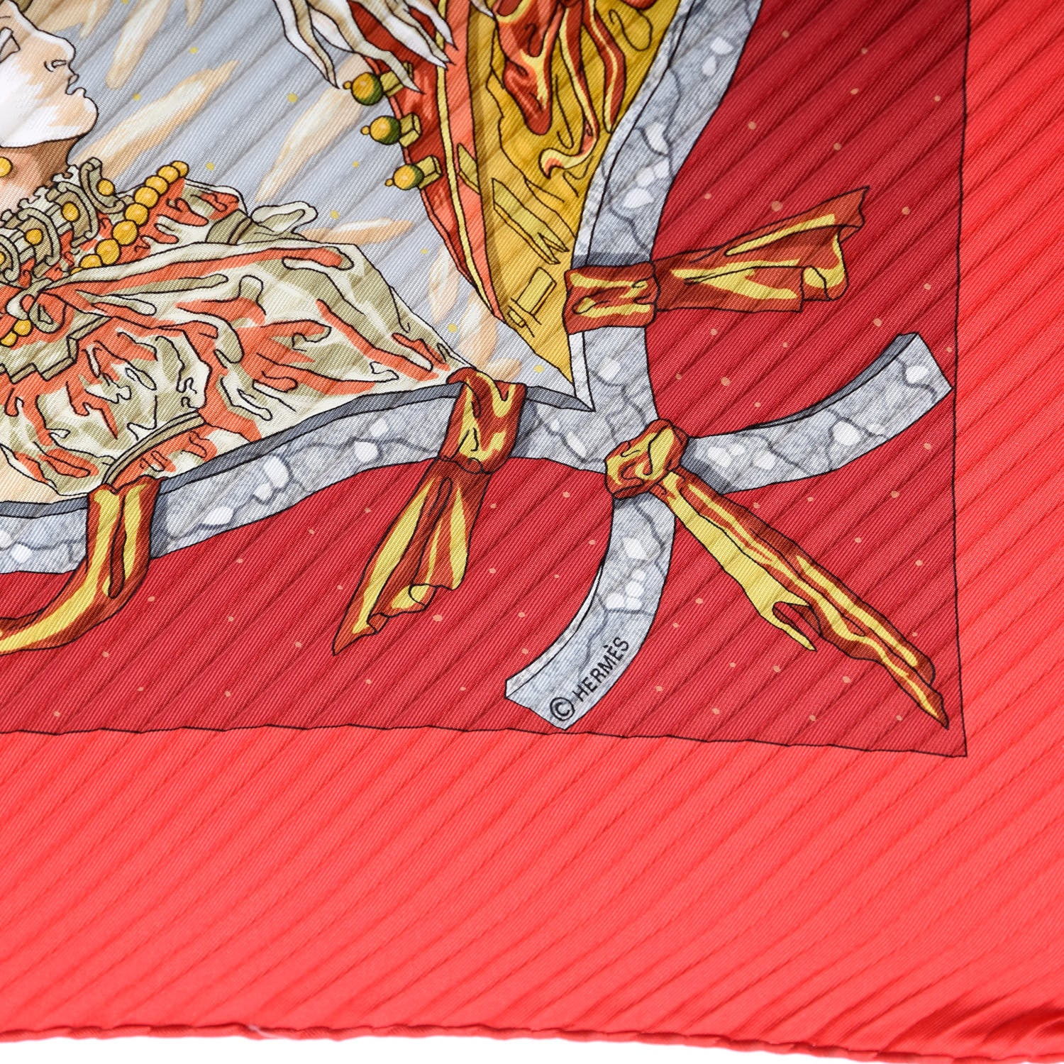 Hermes Silk Plisse Pythagore Scarf 90 4 of 7