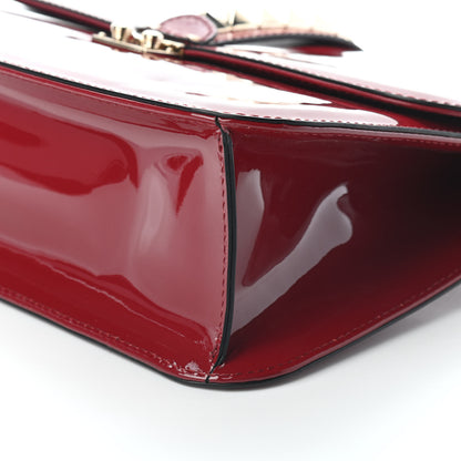 Valentino Garavani Patent Large Glam Lock Rockstud Flap Red 8 of 8