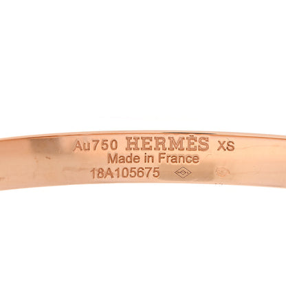 Hermes 18K Rose Gold Diamond PM H D'Ancre Bracelet XS 3 of 5