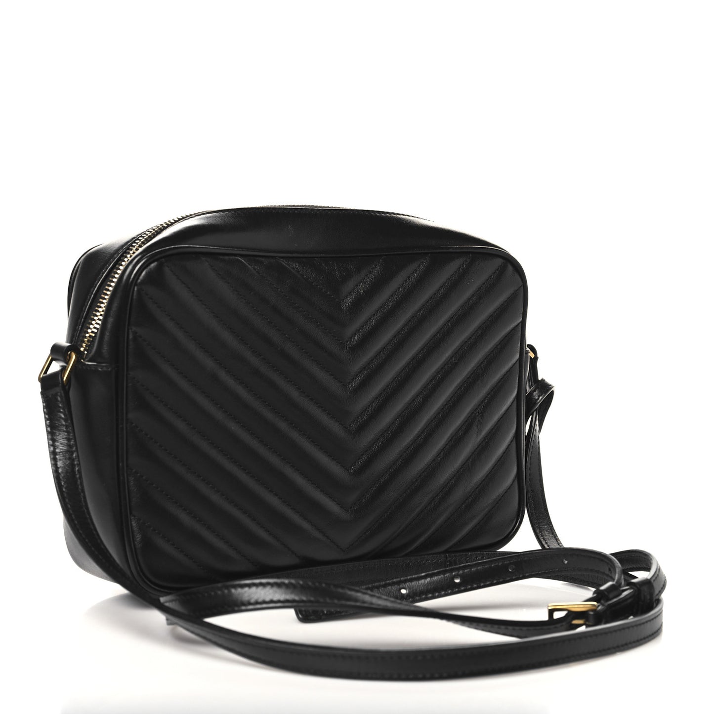 Calfskin Matelasse Monogram Lou Camera Bag Black