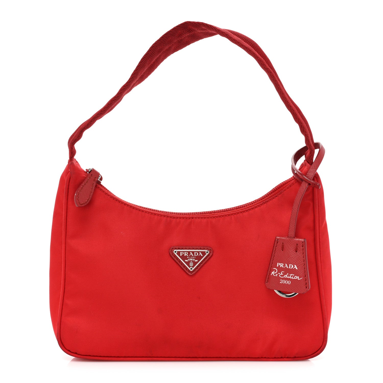 Prada Tessuto Nylon Mini Re-Edition 2000 Bag Rosso 1 of 19