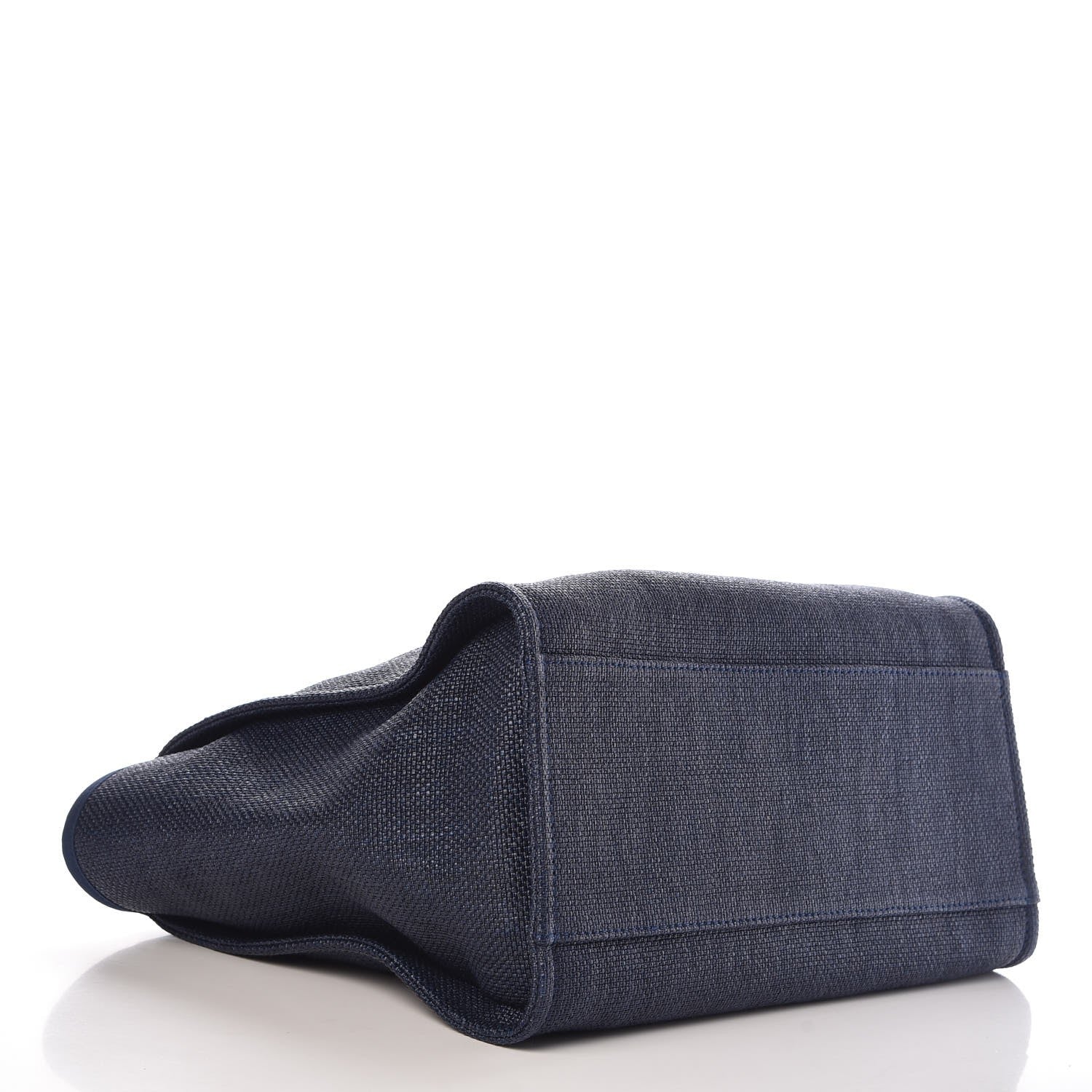 Chanel Woven Straw Raffia Large Deauville Tote Dark Blue 4 of 7