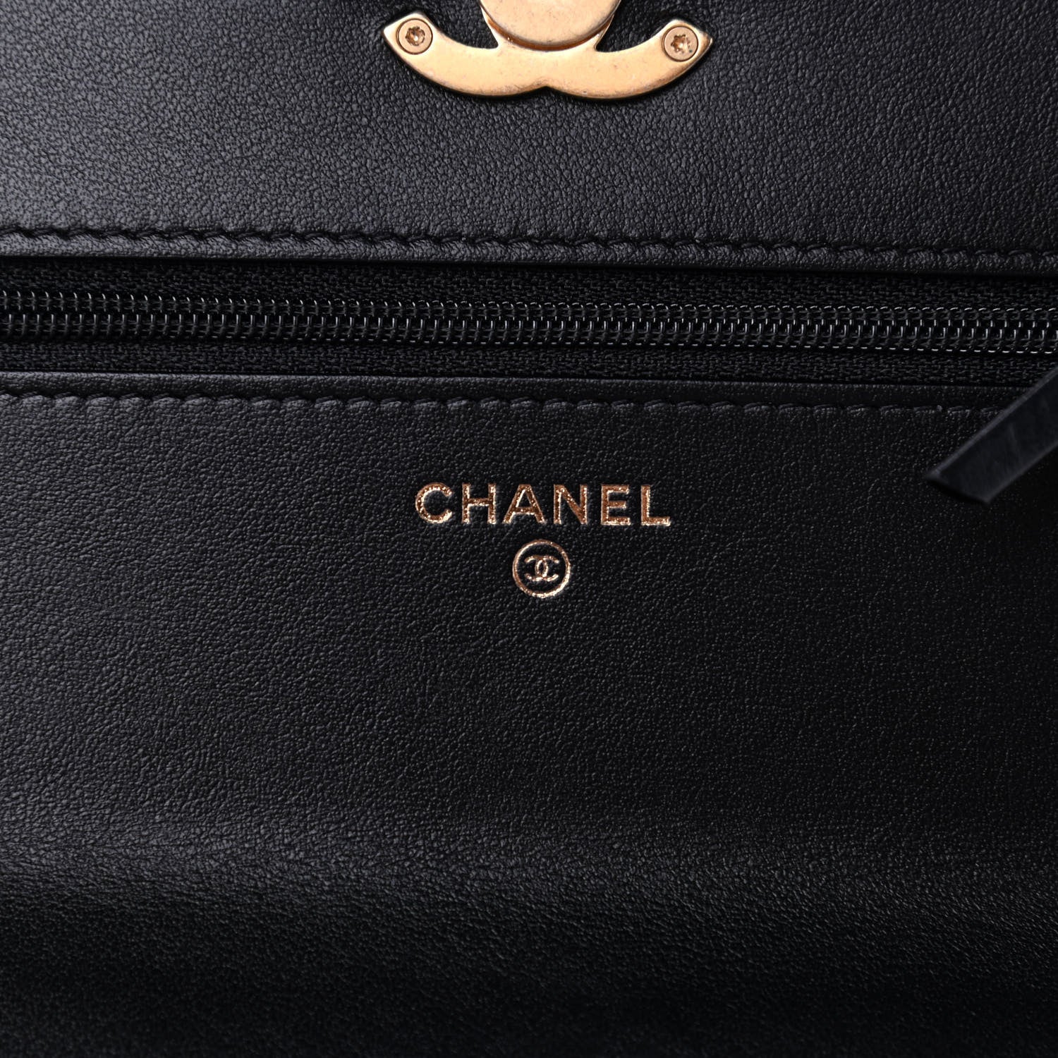 Chanel Calfskin Quilted Perfect Fit Wallet On Chain WOC Black 6 of 12