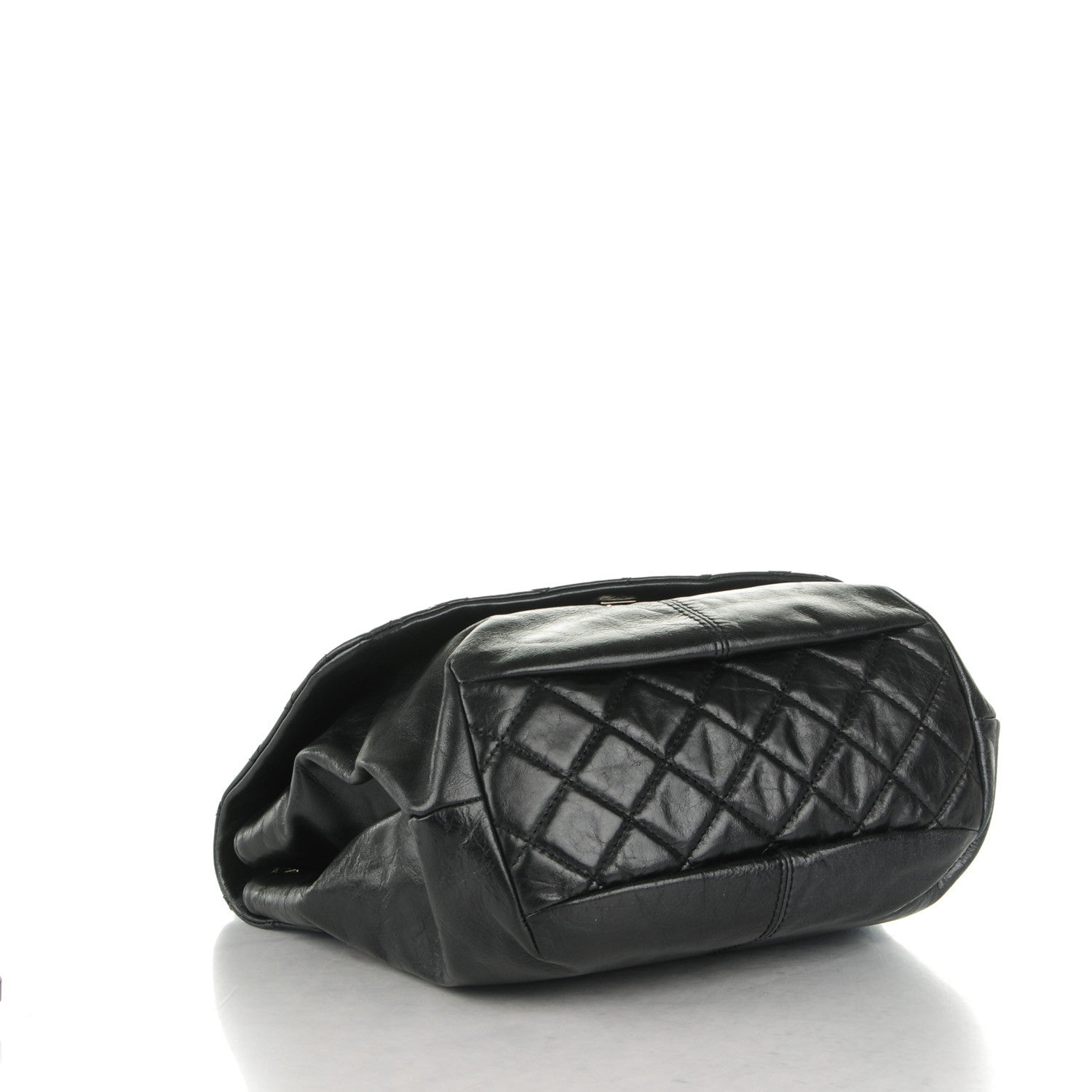 Chanel Shiny Lambskin Quilted Medium Trianon Messenger Flap Black 4 of 8