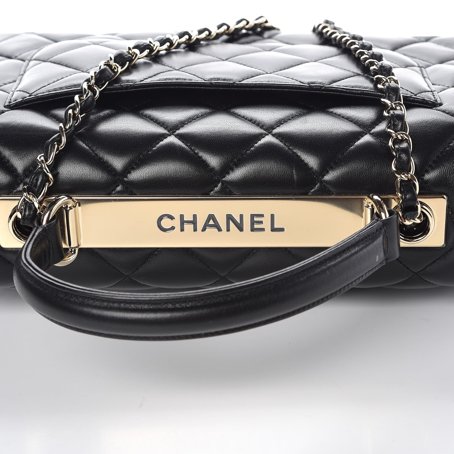 Chanel Lambskin Quilted Medium Trendy CC Flap Dual Handle Bag Black 8 of 8