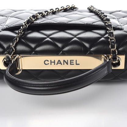Chanel Lambskin Quilted Medium Trendy CC Flap Dual Handle Bag Black 8 of 8