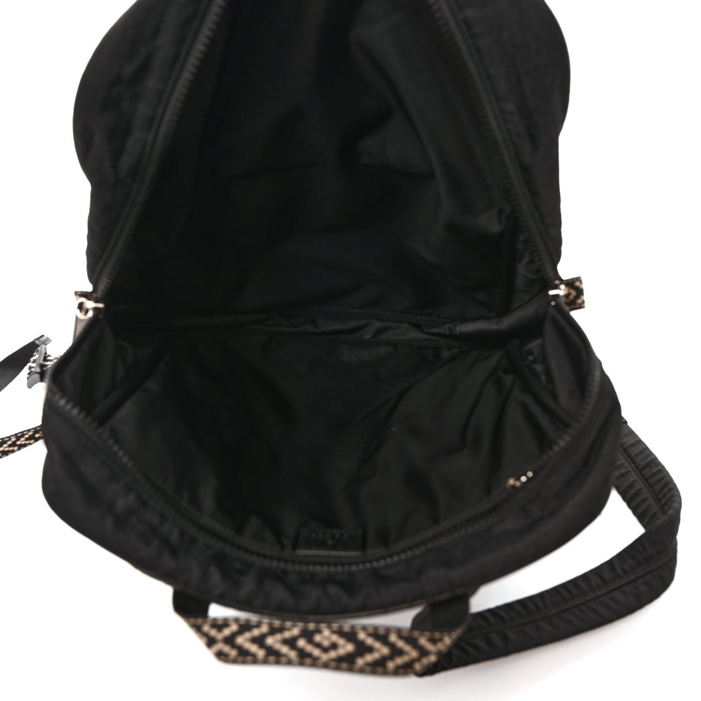 Nylon Twill 80s Logo Patch Backpack Black
