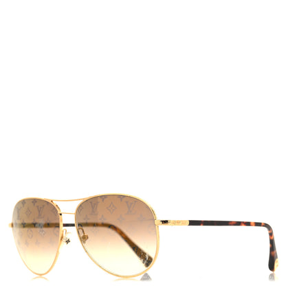 Louis Vuitton Conspiration Pilote Sunglasses Z0164U Gold 1 of 7