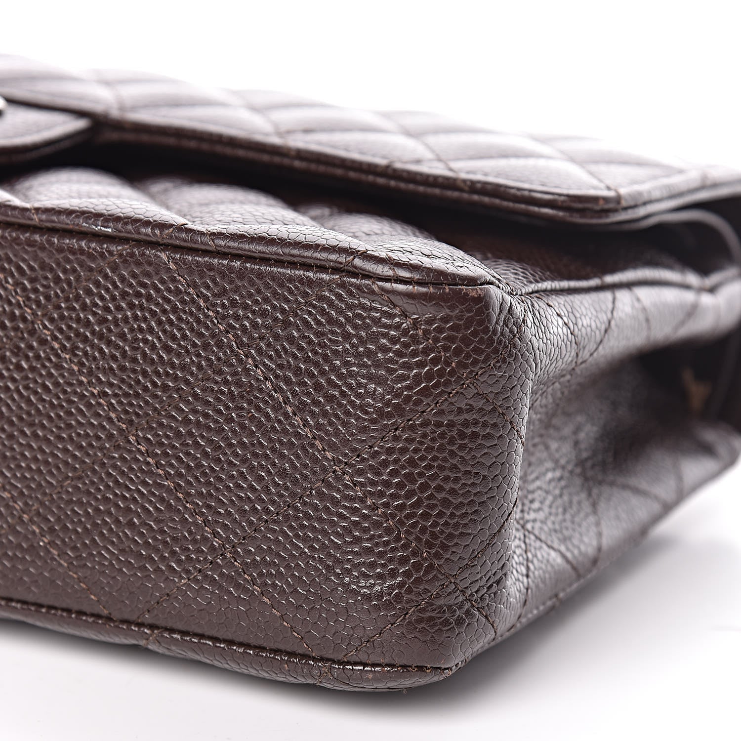 Chanel Caviar Quilted Medium Double Flap Brown 10 of 10