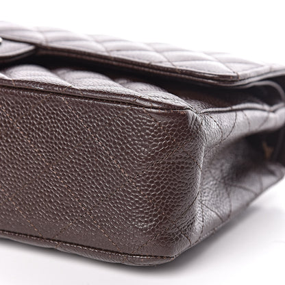 Chanel Caviar Quilted Medium Double Flap Brown 10 of 10