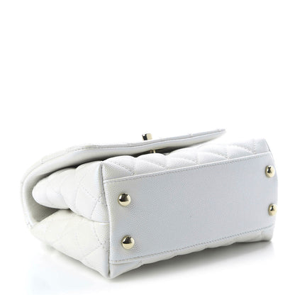 Chanel Iridescent Caviar Quilted Extra Mini Coco Handle Flap Ivory 4 of 11