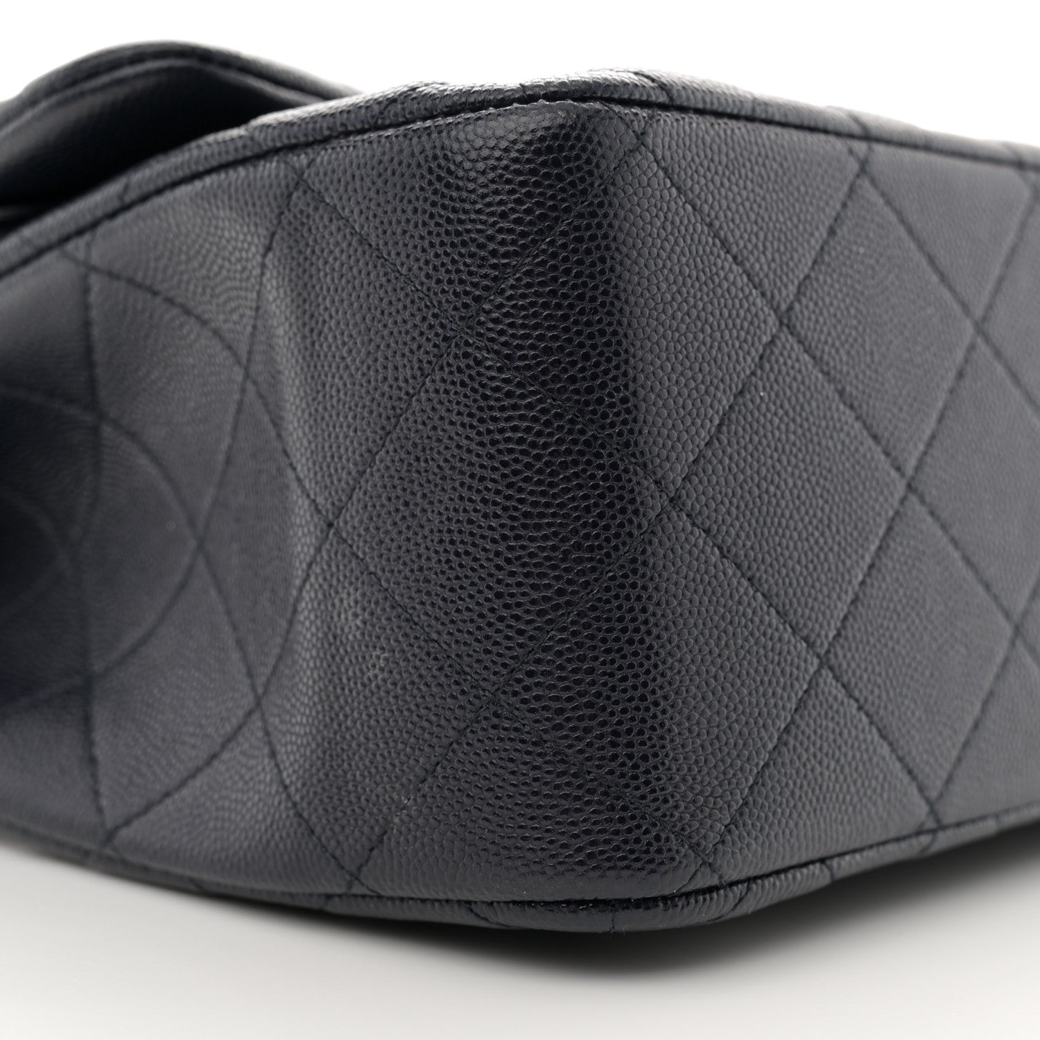 Chanel Caviar Quilted Jumbo Double Flap Navy Blue 9 of 12
