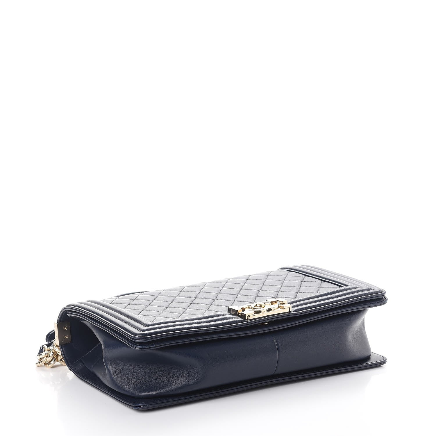 Chanel Lambskin Quilted New Medium Boy Flap Dark Navy 4 of 10
