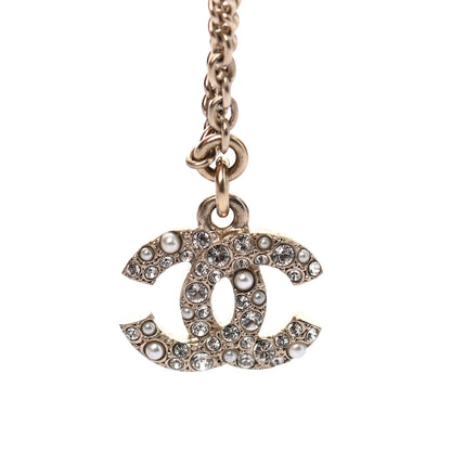 Chanel Pearl Crystal CC Bracelet Gold 4 of 4
