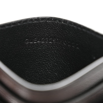 Saint Laurent Grain De Poudre Matelasse Chevron Monogram Credit Card Case Black 14 of 18