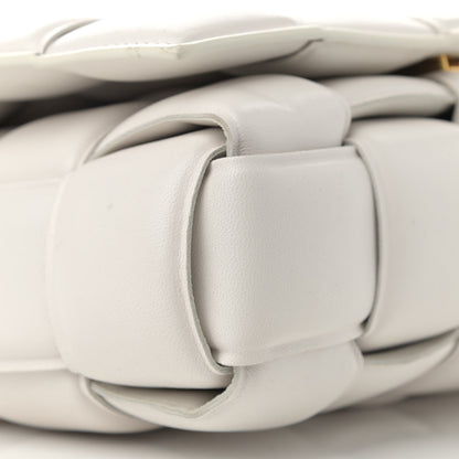 Bottega Veneta Lambskin Maxi Intreccio Padded Chain Cassette Crossbody Bag White 9 of 10