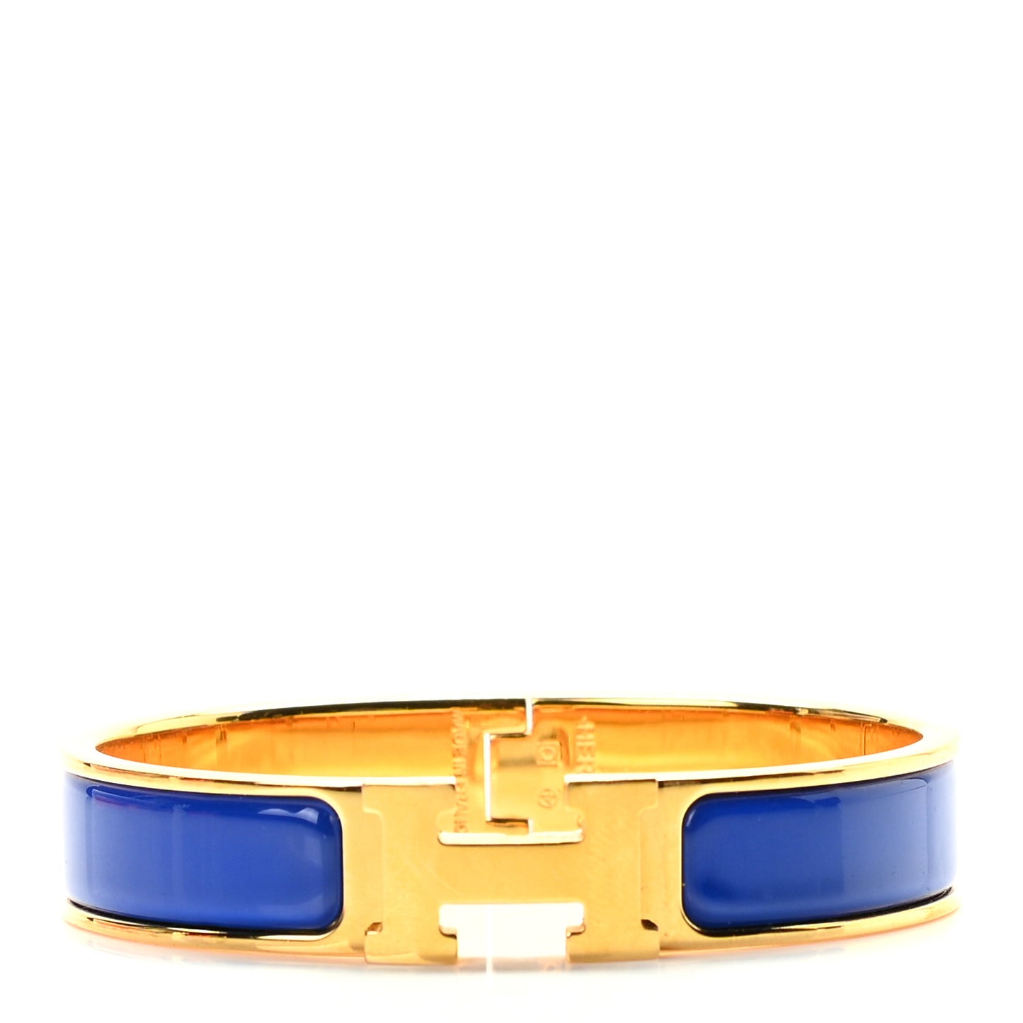 Narrow Enamel Clic Clac H Bracelet PM Blue Electrique