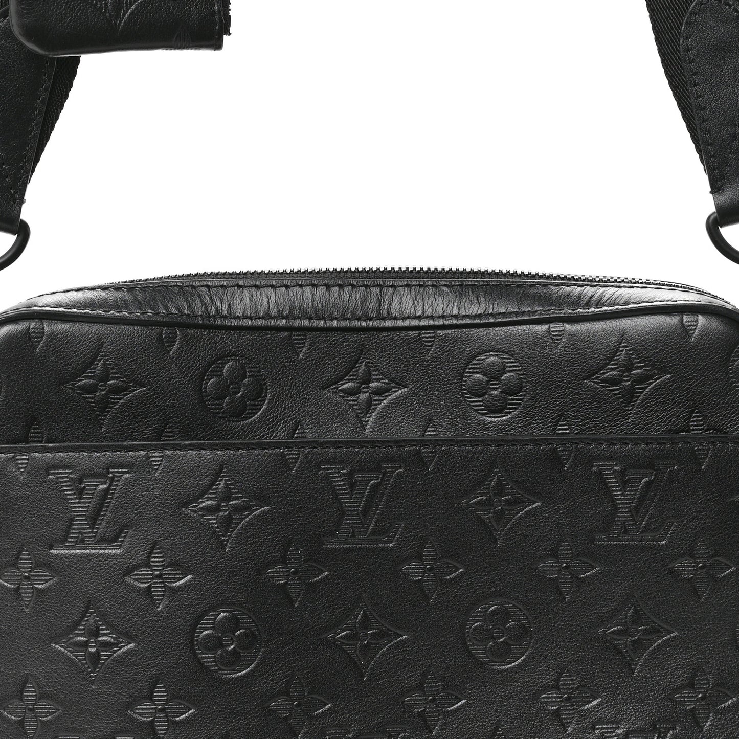 Calfskin Monogram Shadow Duo Messenger Black