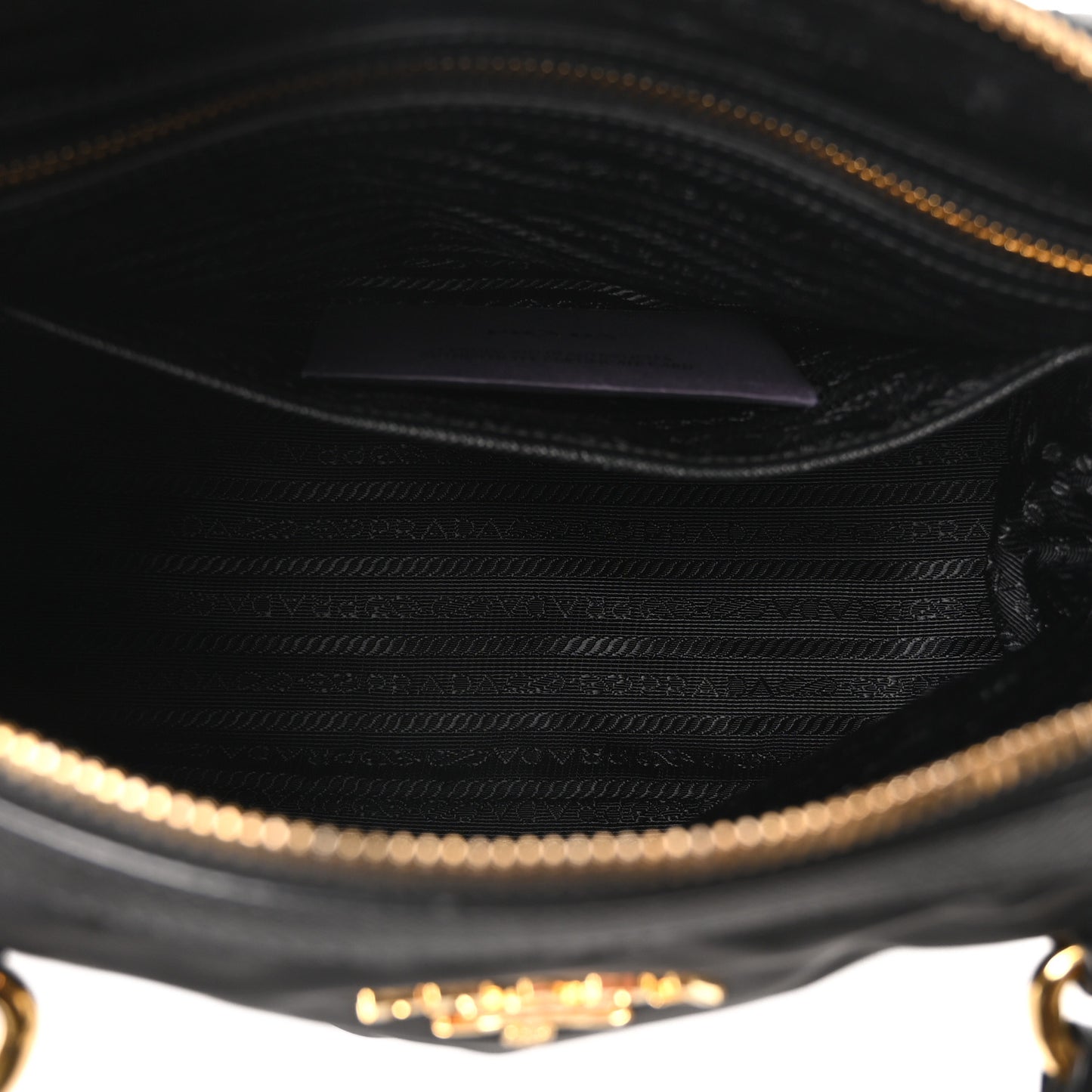 Tessuto Nylon Saffiano Small Tote Black