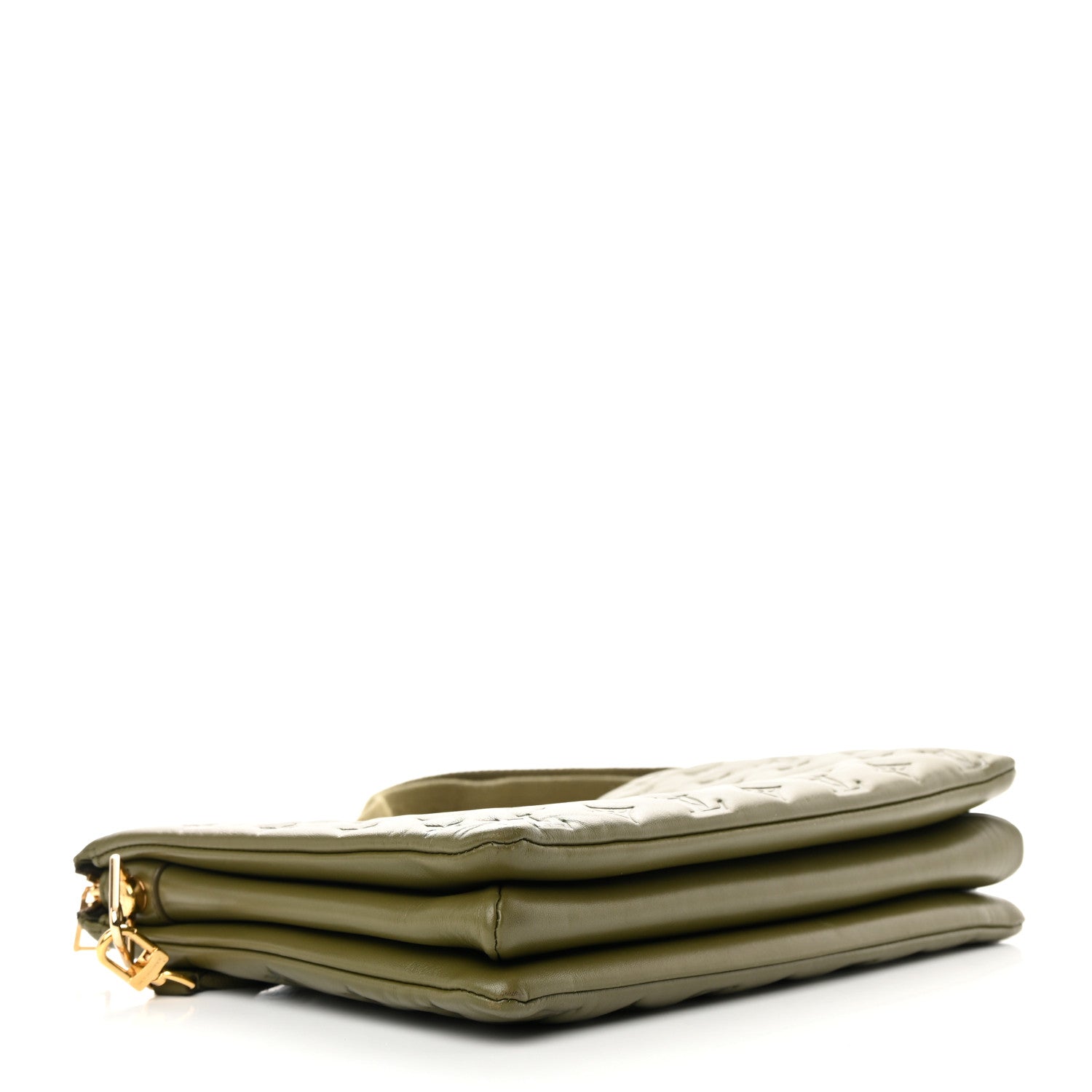 Louis Vuitton Lambskin Embossed Monogram Coussin MM Khaki 4 of 12