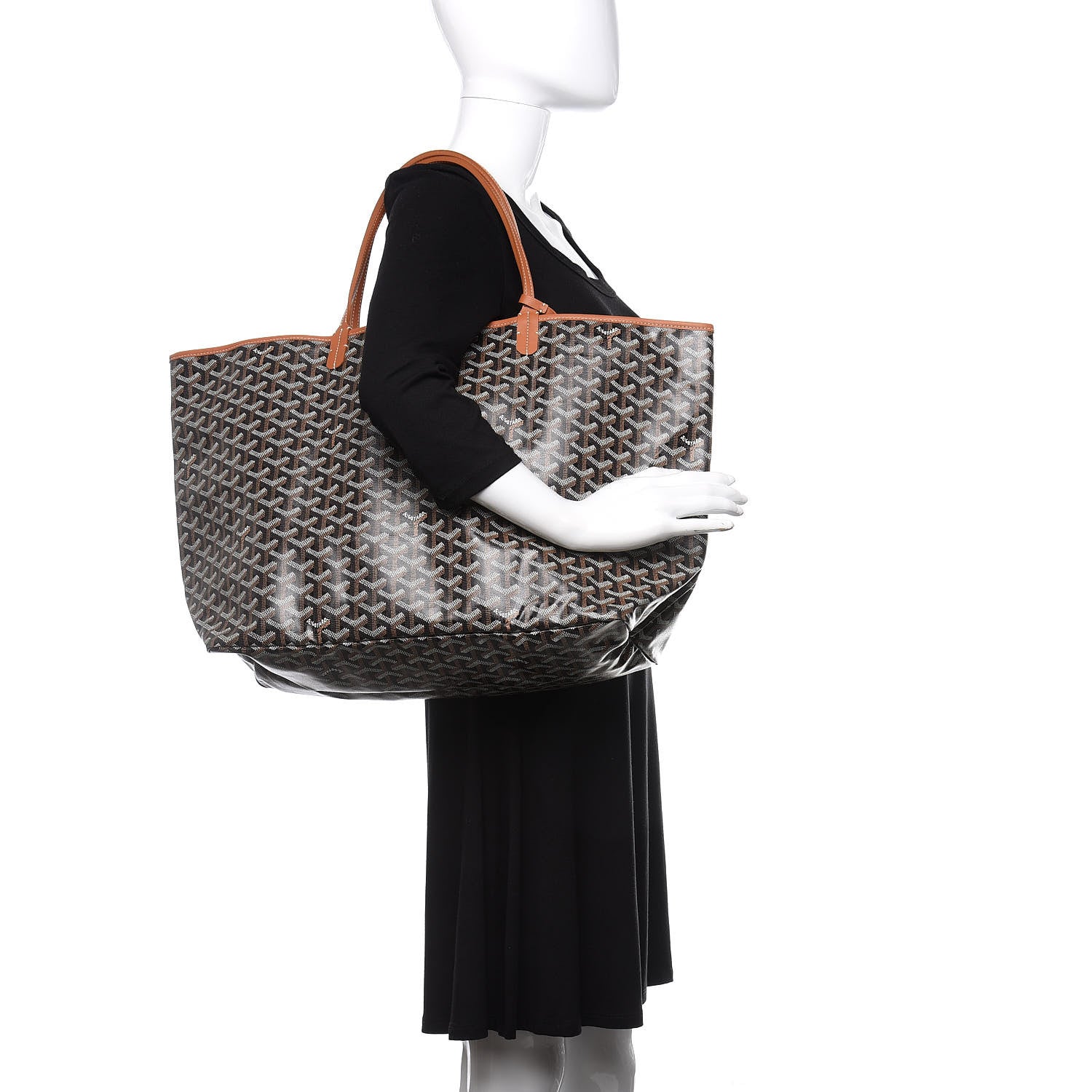 Goyard Goyardine Saint Louis GM Black Gold 2 of 11