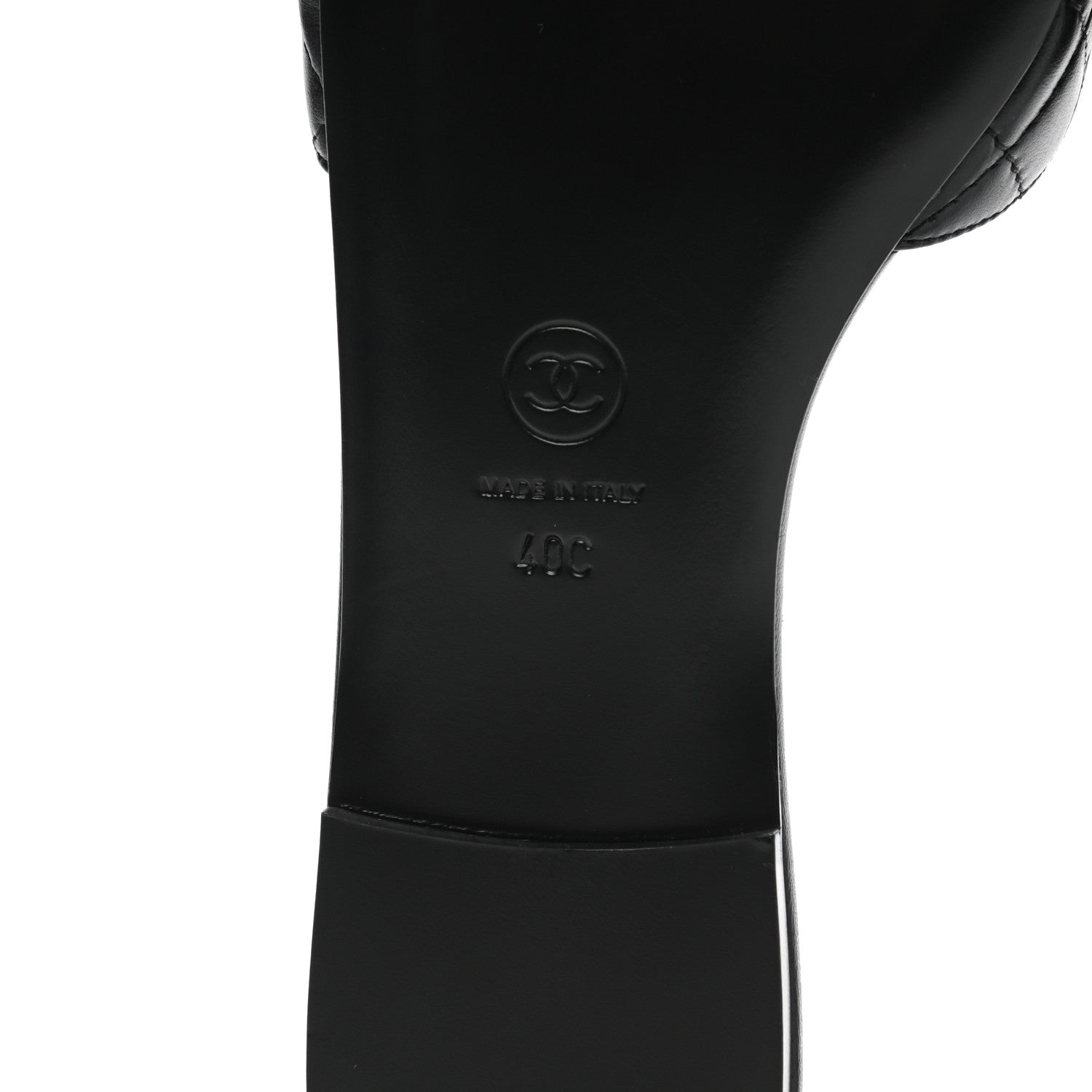 Chanel Lambskin Quilted CC Turnlock Sandals 40 Black 6 of 9