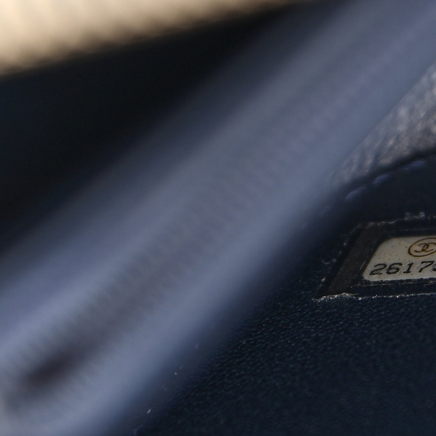 Caviar Quilted Medium CC Filigree Vanity Case Navy