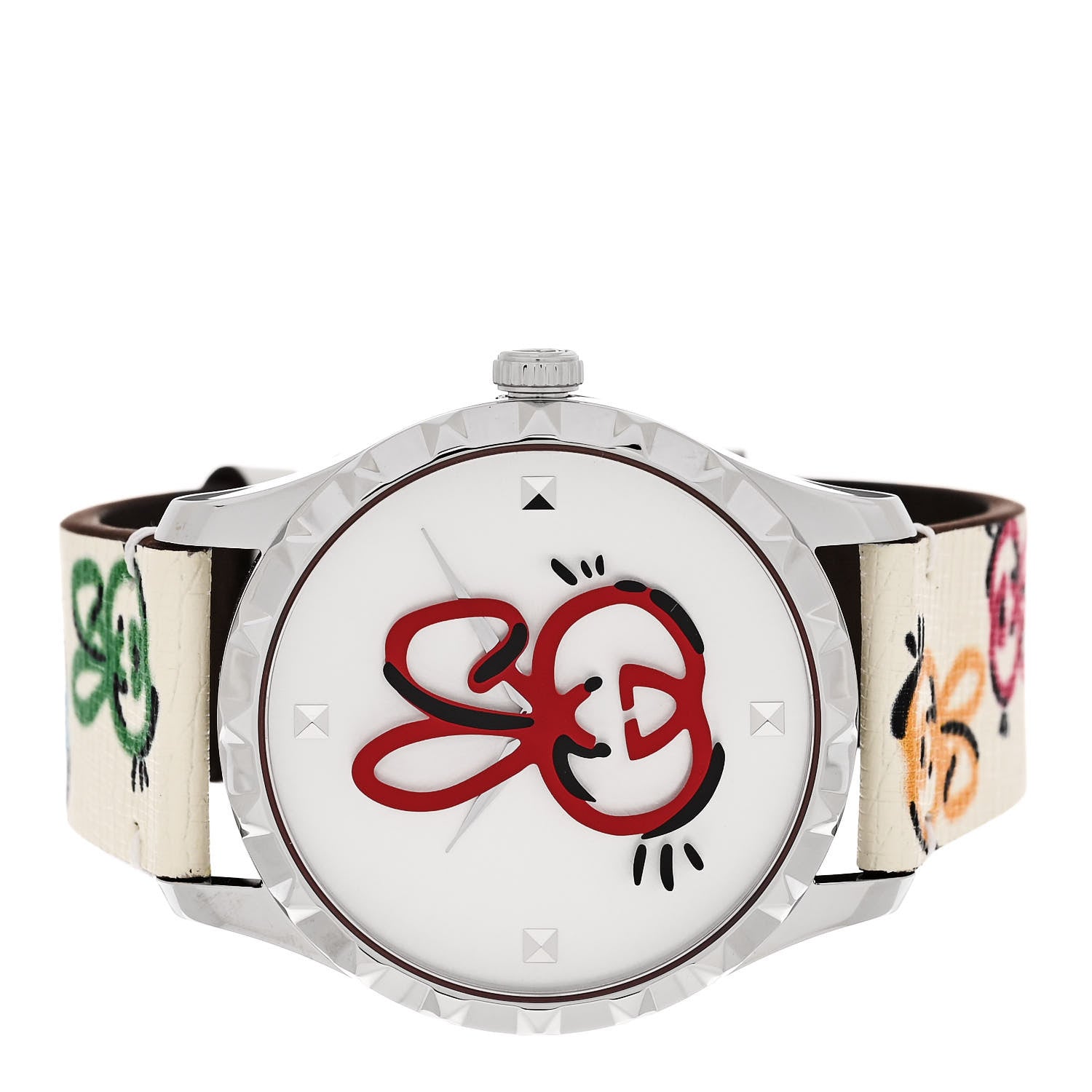 Gucci Stainless Steel Calfskin 38mm G-Timeless Capsule Collection Rabbit Quartz Watch 2 of 5