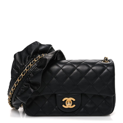 Chanel Lambskin Quilted Mini Romance Rectangular Flap Black 1 of 10