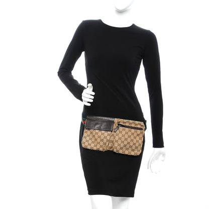 Gucci Monogram Web Belt Bag Dark Brown 2 of 13