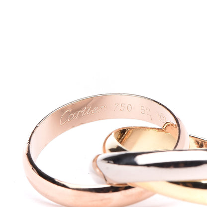 Cartier 18K Pink Yellow White Gold Classic Trinity Ring 52 6 5 of 5