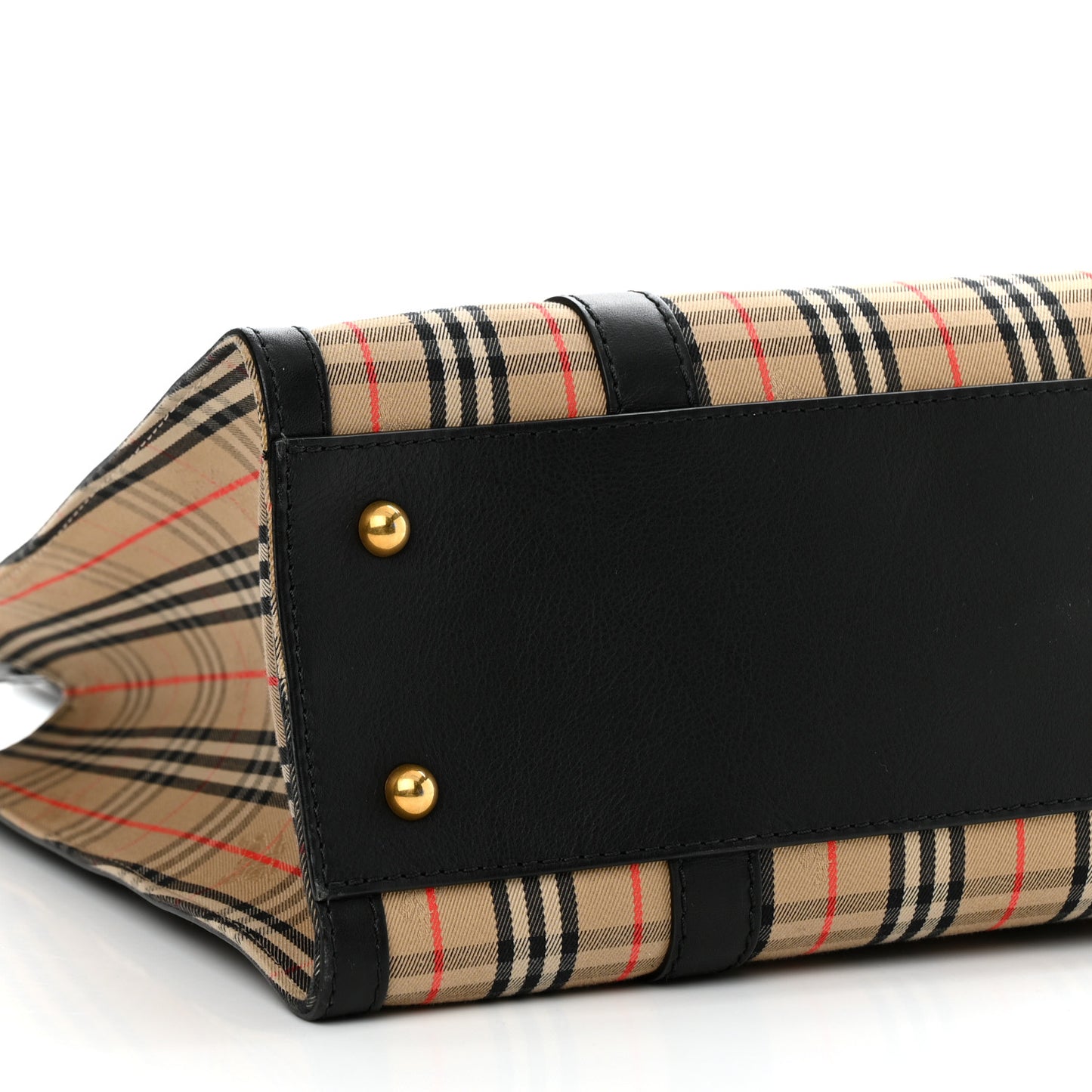 Calfskin 1983 Knight Check Link Medium Zip Tote Black