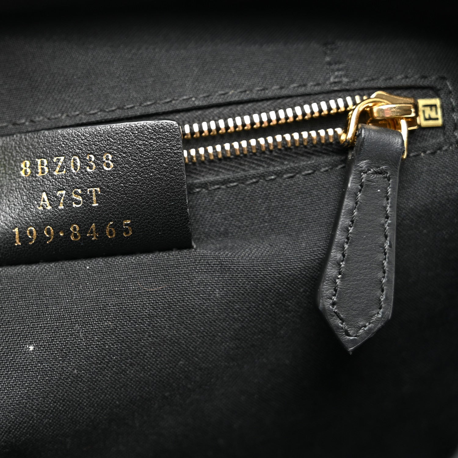 Fendi Shearling Macro FF 1974 Mini Backpack Tobacco Black 7 of 10