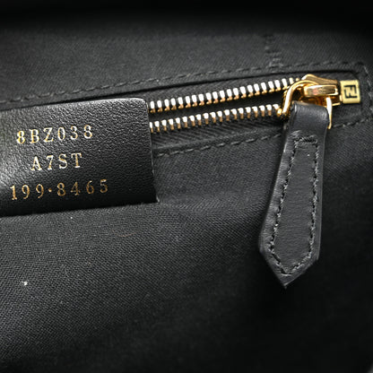 Fendi Shearling Macro FF 1974 Mini Backpack Tobacco Black 7 of 10