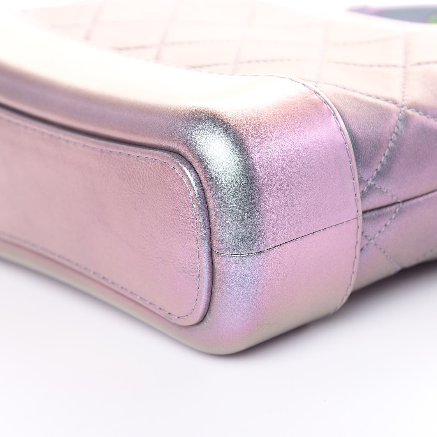 Chanel Iridescent Lambskin Calfskin Quilted Small Gabrielle Hobo Light Purple 9 of 11
