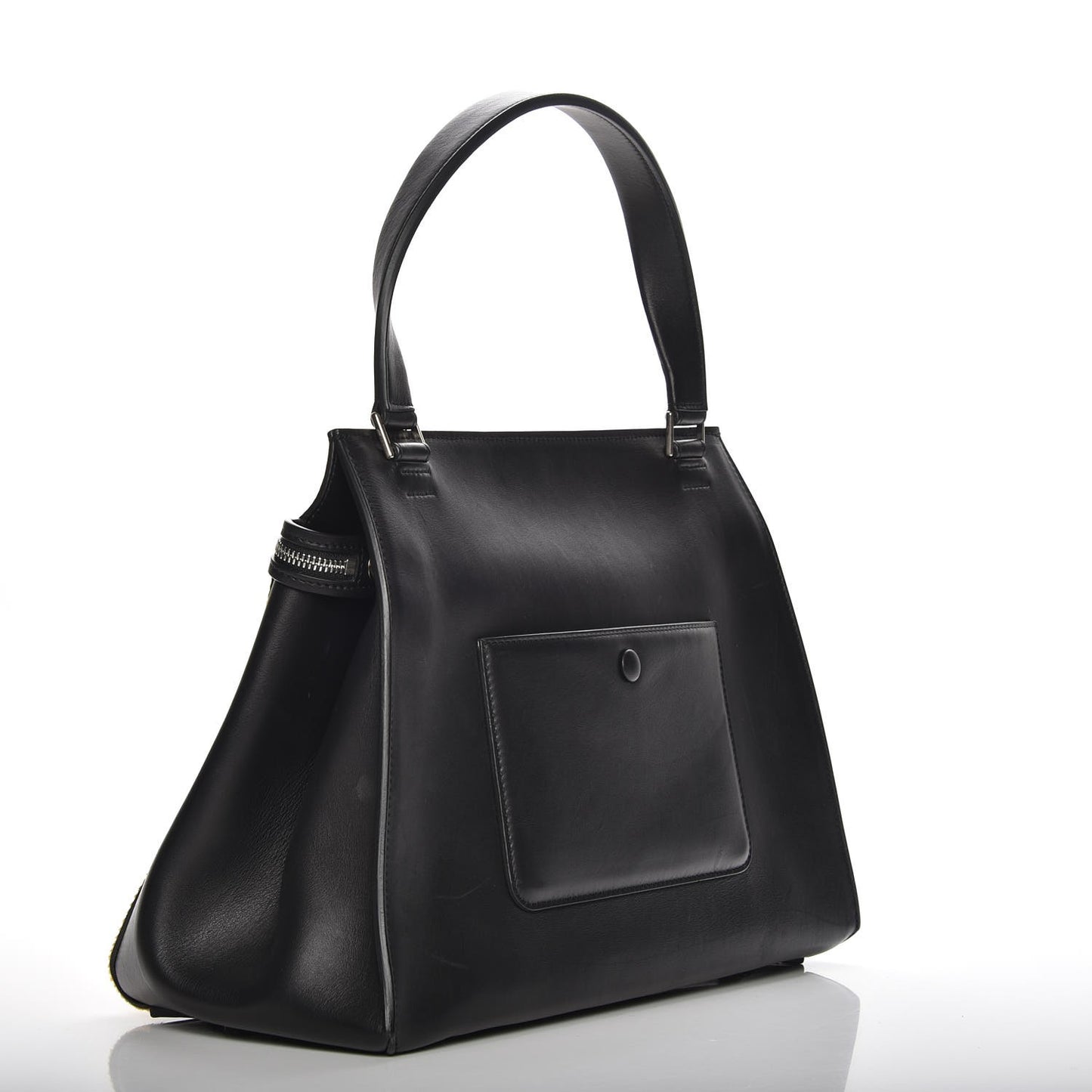 Pony Hair Medium Edge Shoulder Bag Mustard