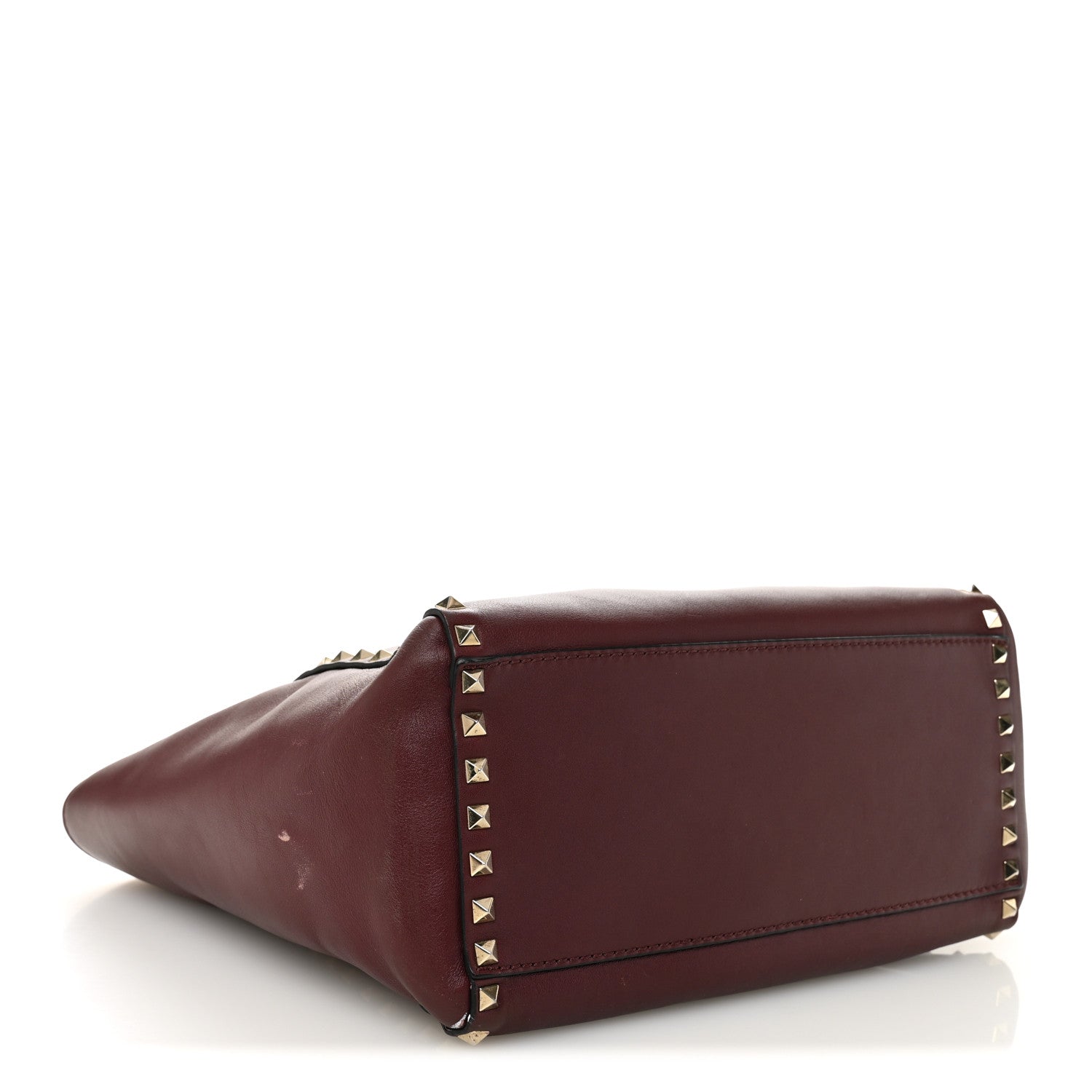 Valentino Garavani Vitello Rockstud Double Handle Tote Rubin 4 of 13