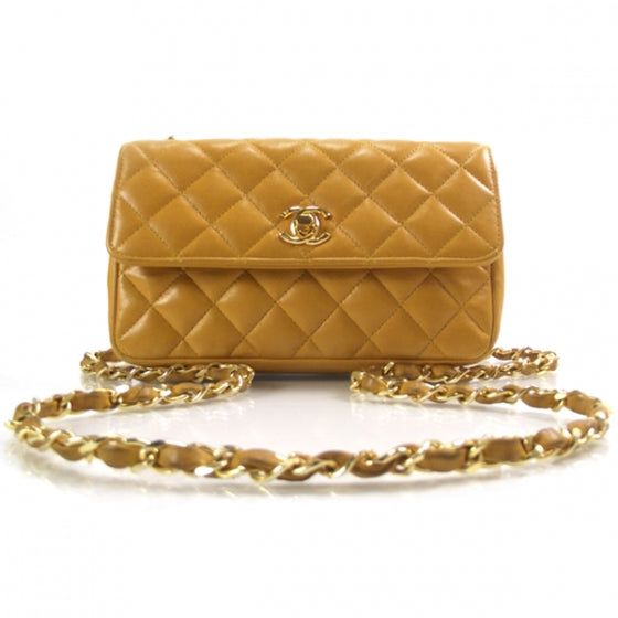 Chanel Lambskin Quilted Mini Flap Mango 1 of 11