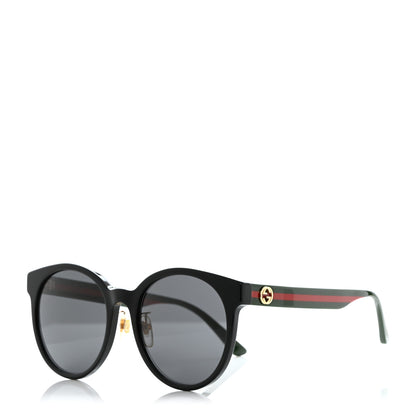 Gucci Acetate GG Web Round Eye Sunglasses GG0416SK Black 1 of 7
